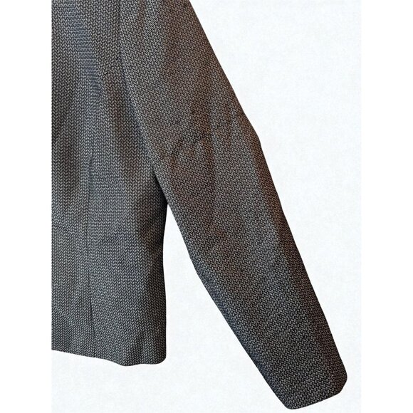 Women's Evan Picone Black Label Black/White Tweed Open Front Jacket - Picture 14 of 16